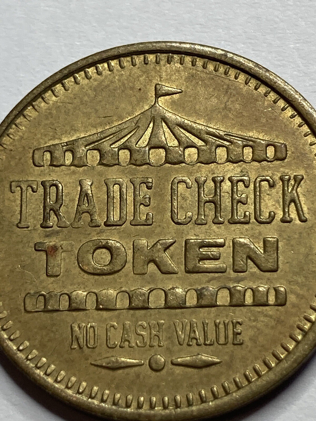RARE OLDER TRADE CHECK TOKEN AMUSEMENT CARNIVAL BOARDWALK ARCADE DEFUNCT #rd1