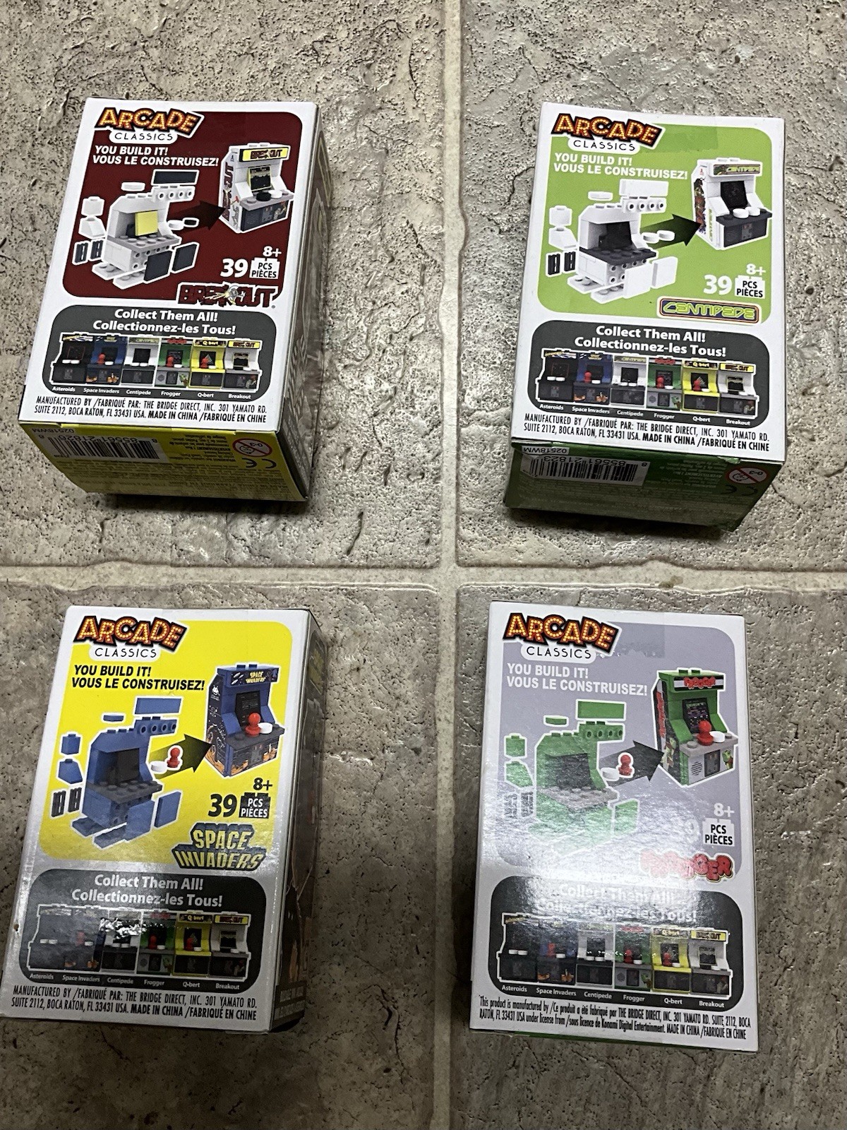Arcade Classics Buildable Mini Arcade 39 Pcs Repro Breakout Centipede Frogger