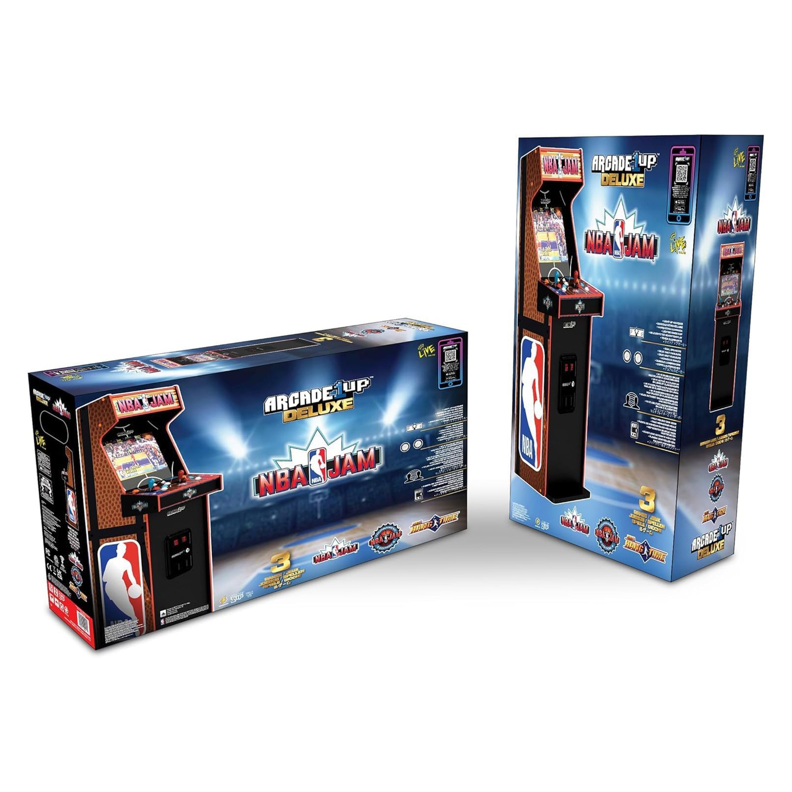 Arcade1Up NBA JAM Deluxe 2-Player Control Panel Arcade Machine, 5′ Home Cabinet