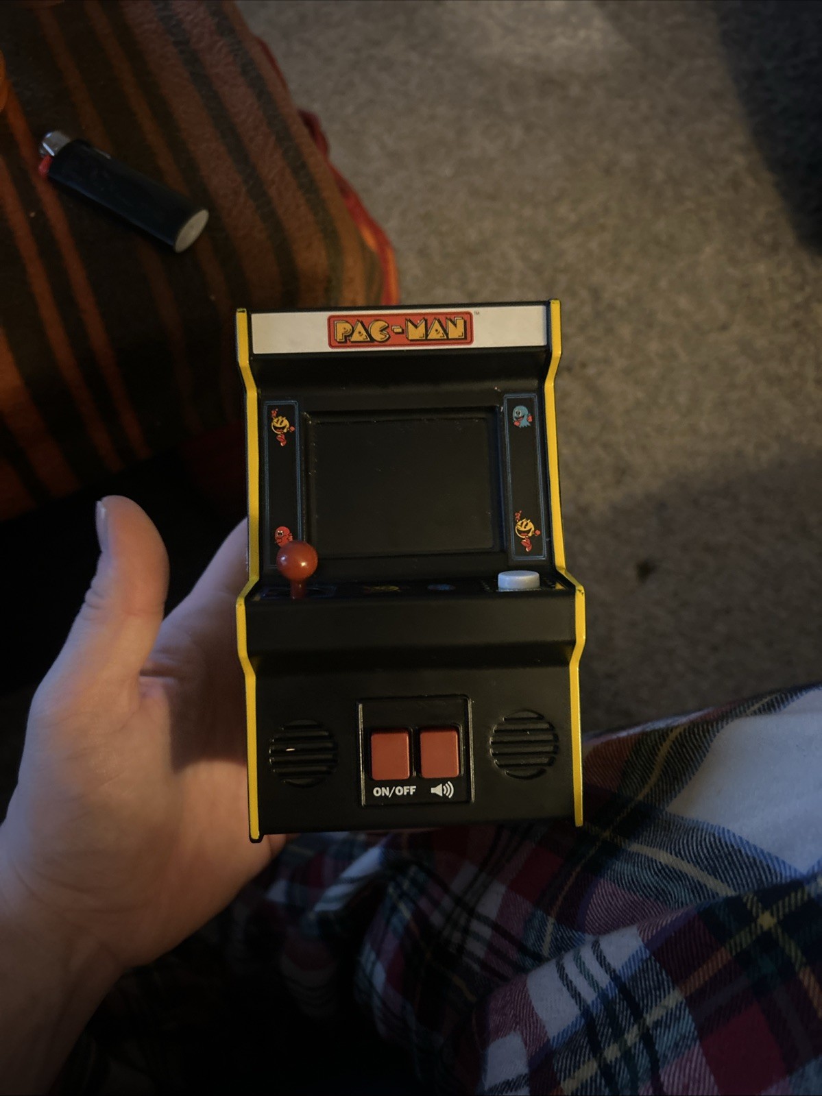 Basic Fun Pac-Man Handheld Mini Arcade Game Bandai Namco Pacman Tested Working