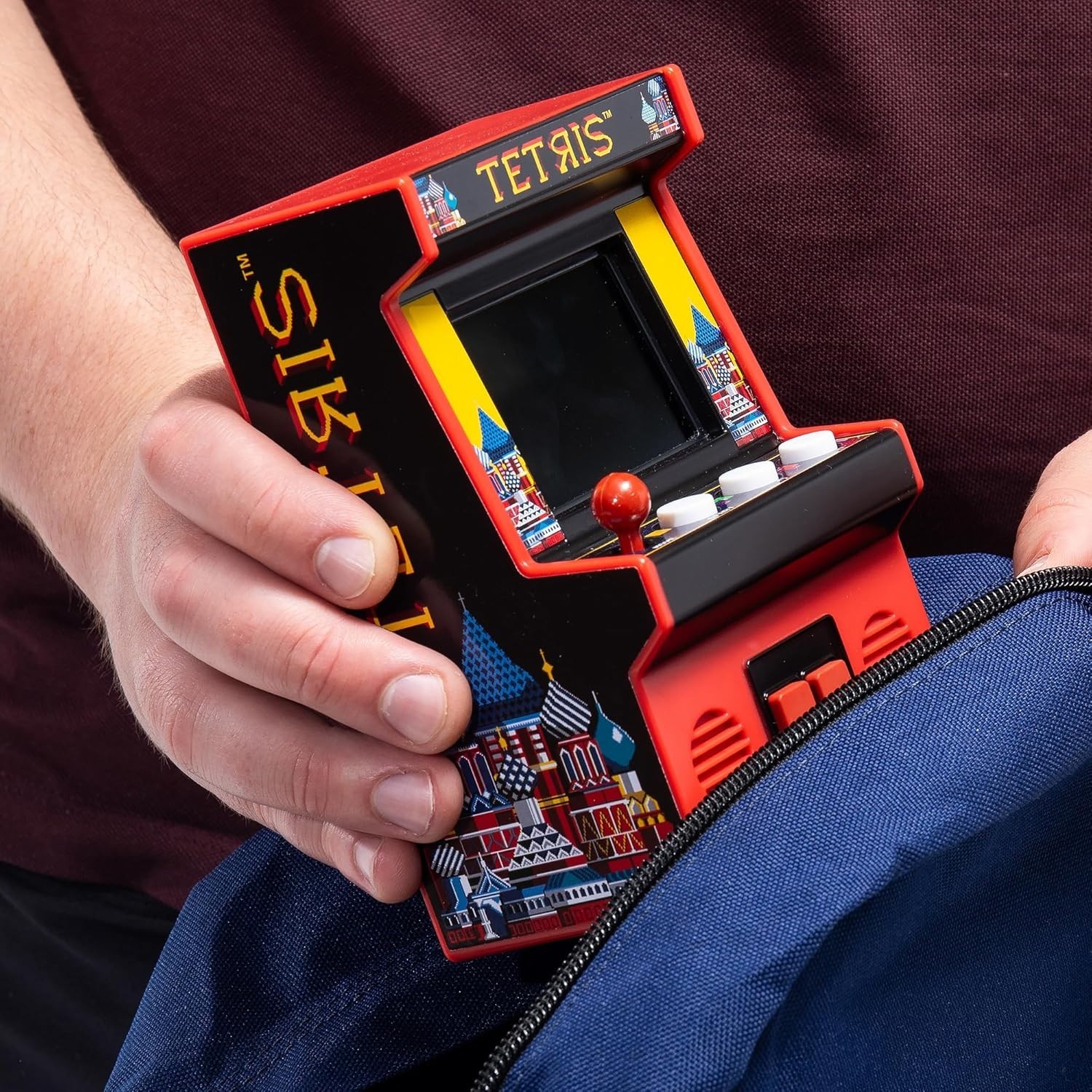 Authentic Tetris Handheld Mini Arcade – Battery Powered Game for Kids 8+