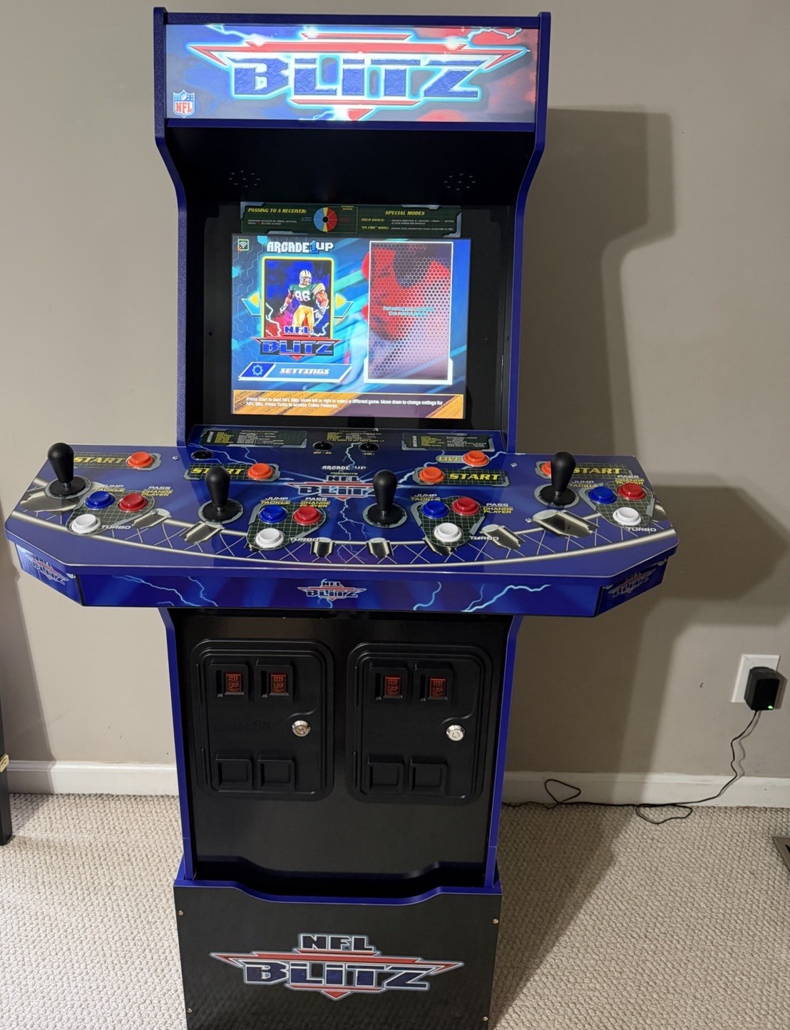 Arcade1Up NFL Blitz With Riser And Stool