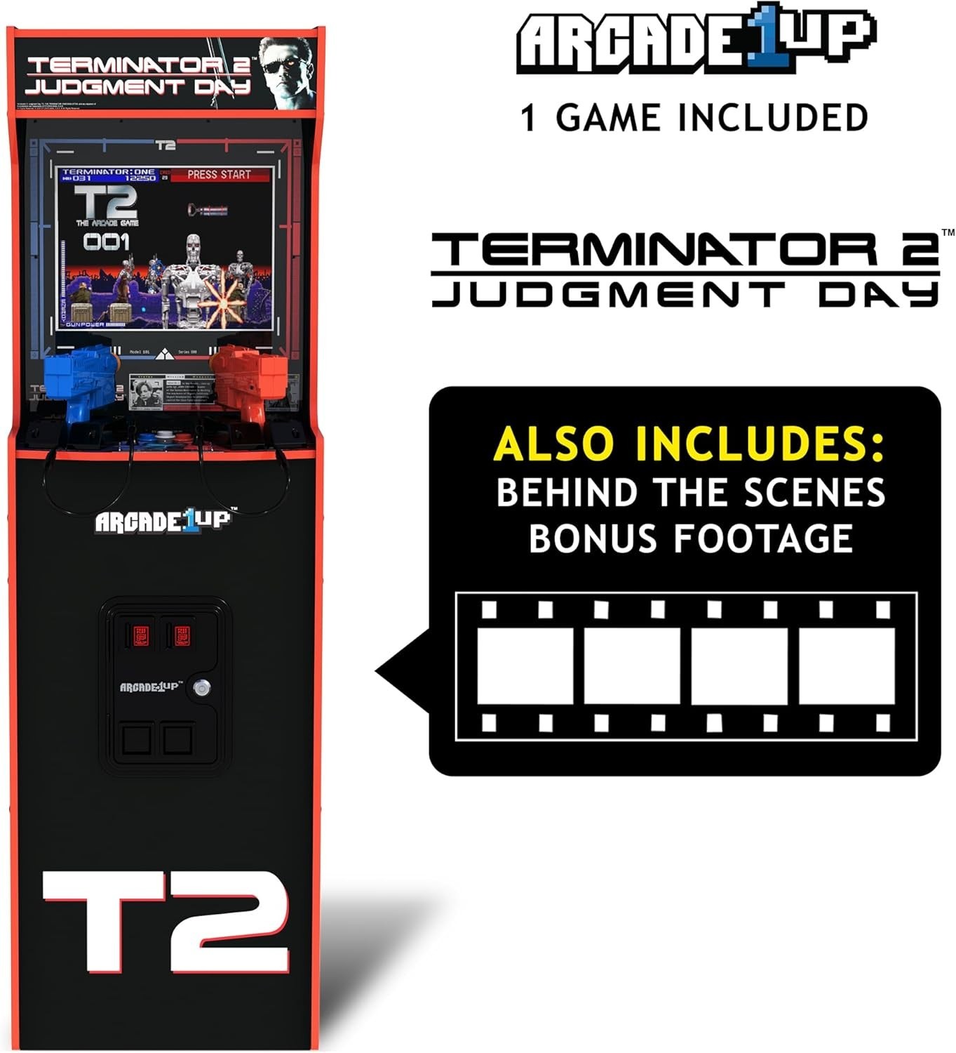 Arcade1Up Terminator 2 Deluxe Arcade Machine 17-Inch BOE Color Monitor