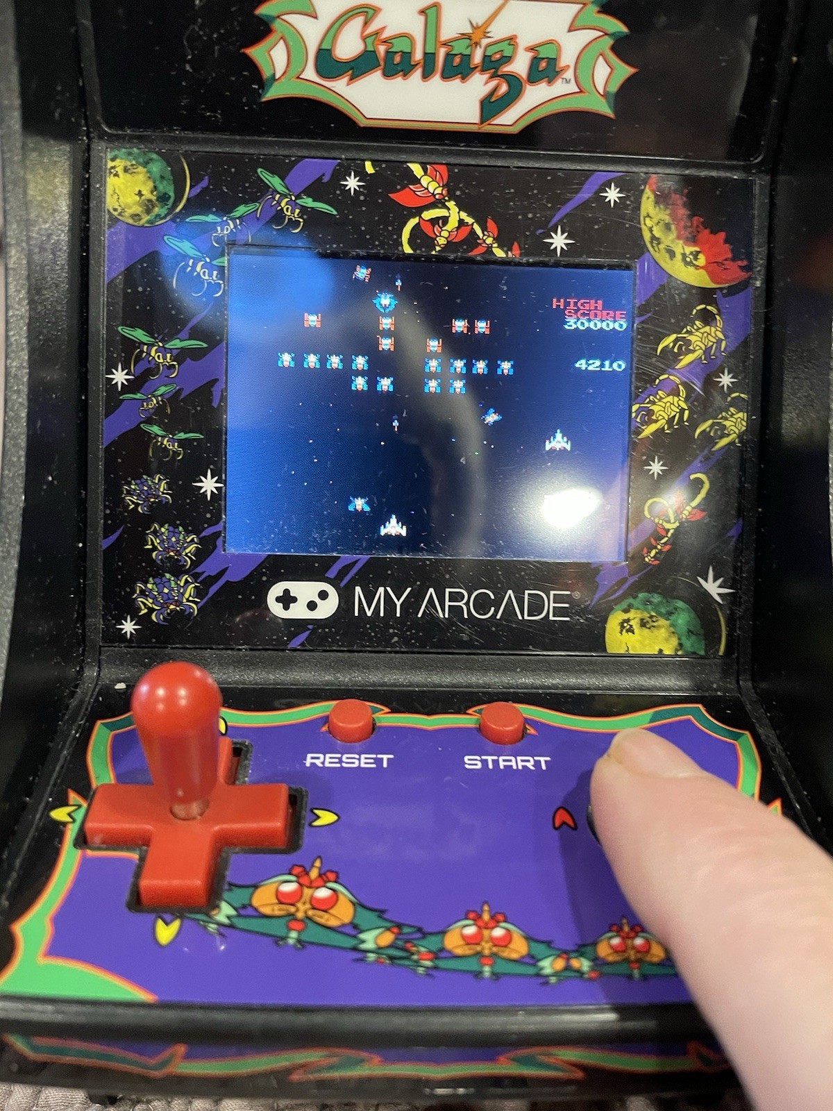 My Arcade Galaga Tabletop Video Arcade Game, Bandai Namco 7”