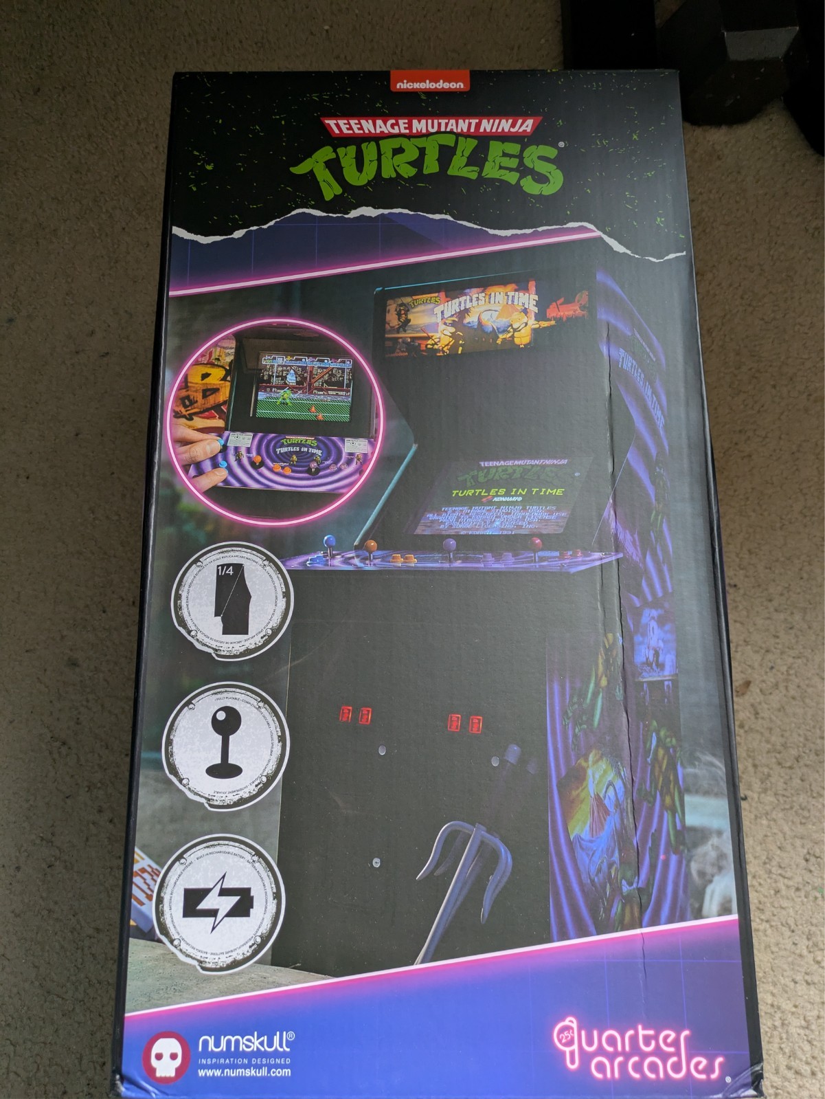 Box ONLY for Quarter Arcades Teenage Mutant Ninja Turtles in Time Arcade Game