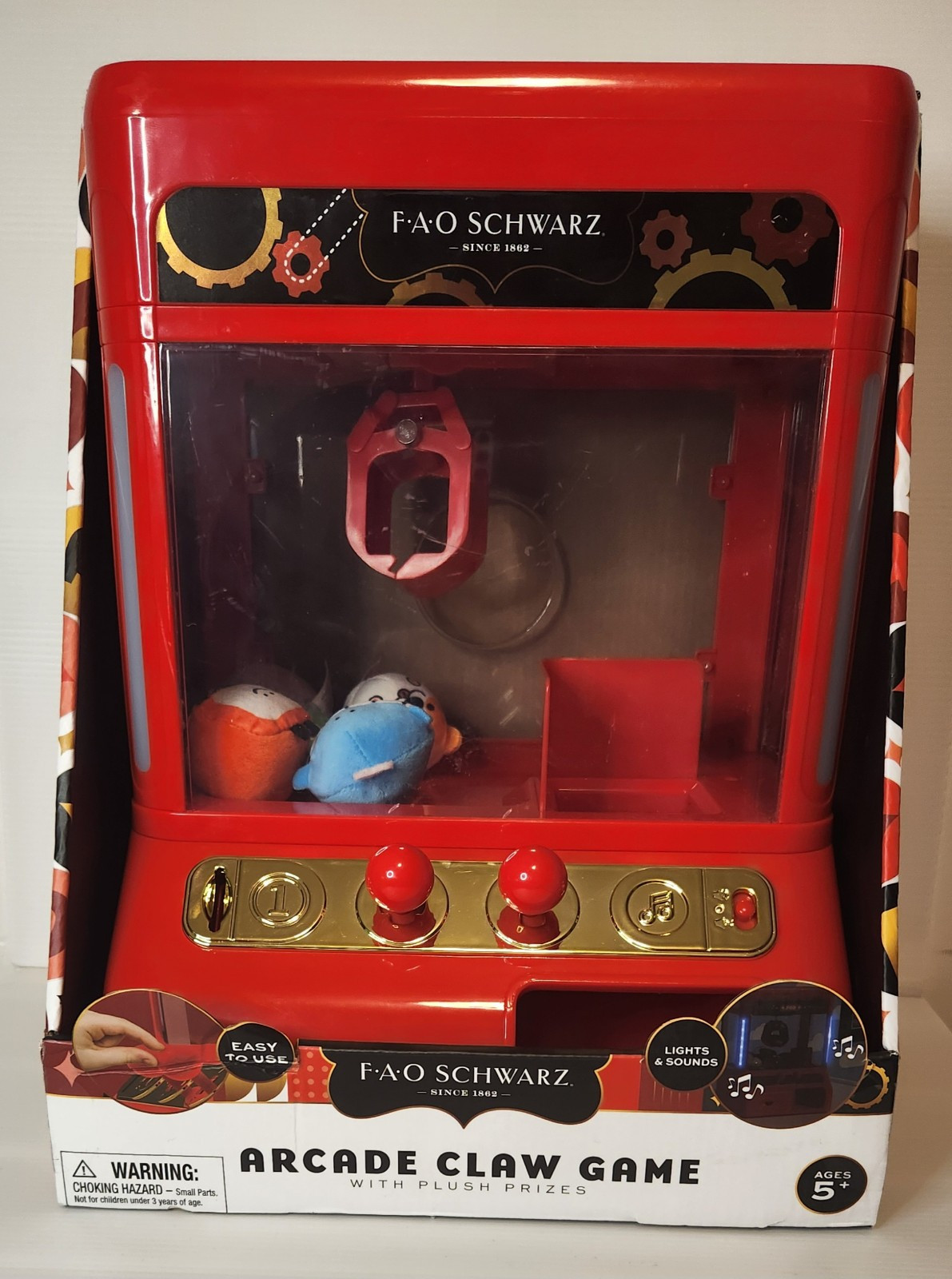 FAO Schwarz Arcade Claw Game with Plush Prizes