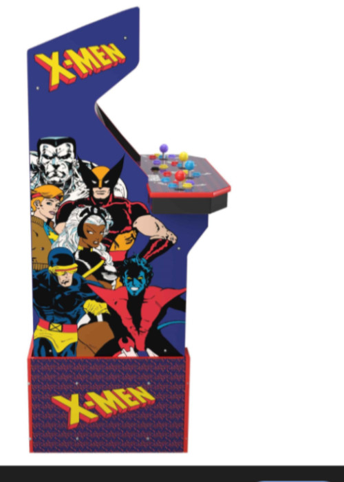 1Up X-Men 4 Player Arcade game complete (with Riser & Stool) – 1992