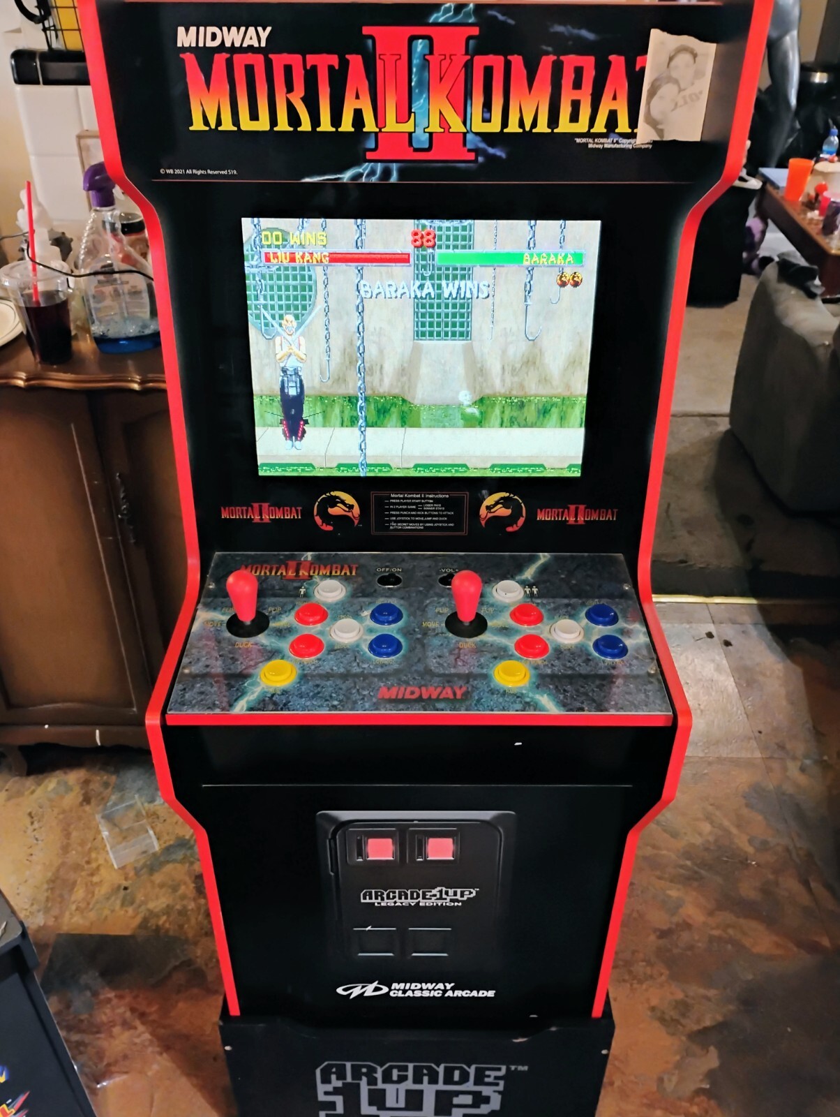 ARCADE1UP -4 Foot Arcade Machines, (Mortal Kombat II)