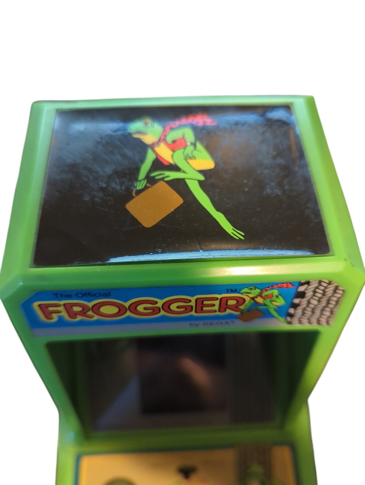 Vintage – 1982 Frogger Tabletop Mini Arcade by Coleco Sega – (A7)