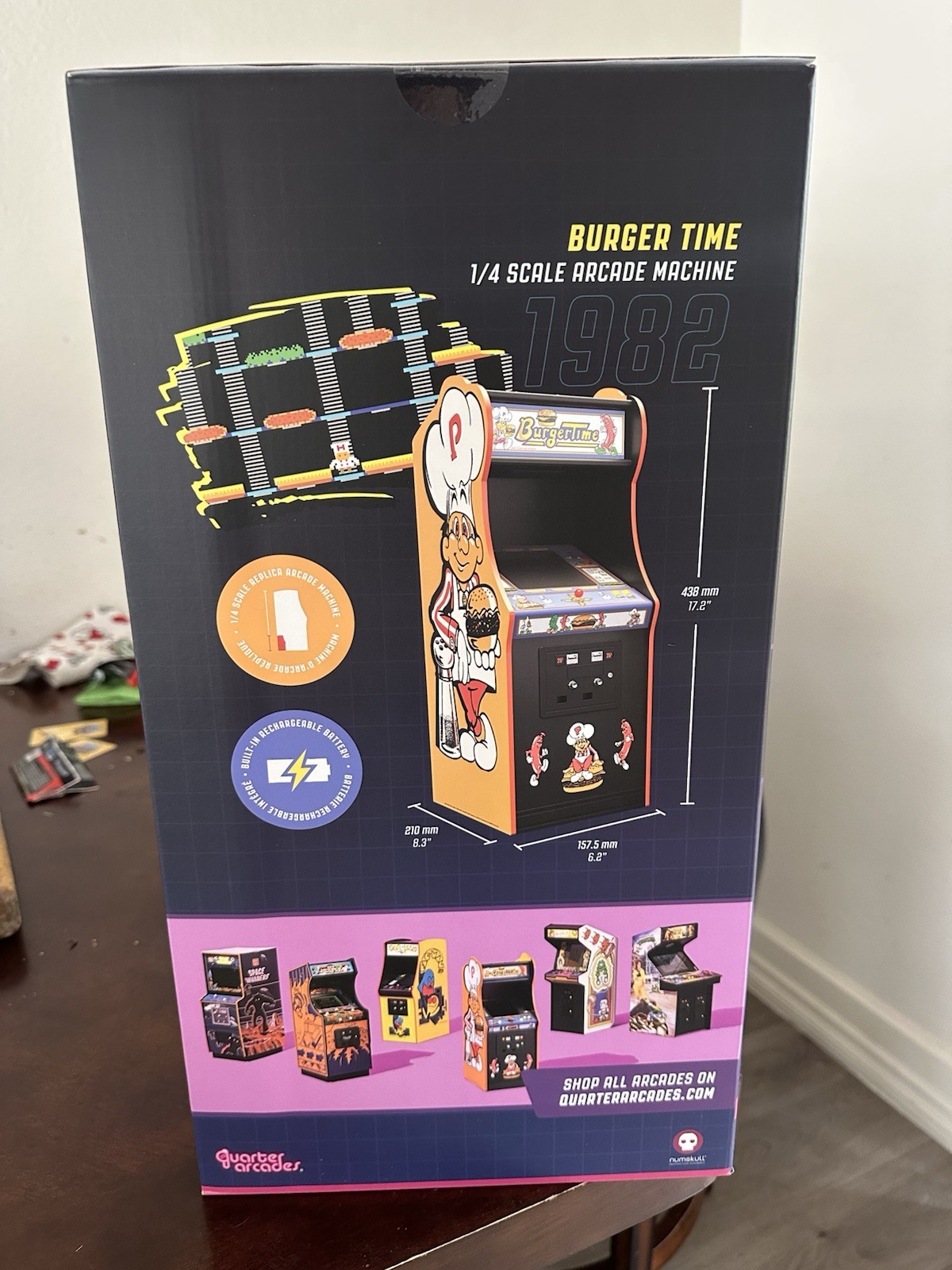 Numskull Quarter Arcade Burger Time Collectors Edition Mini Arcade Retro NEW 1/4