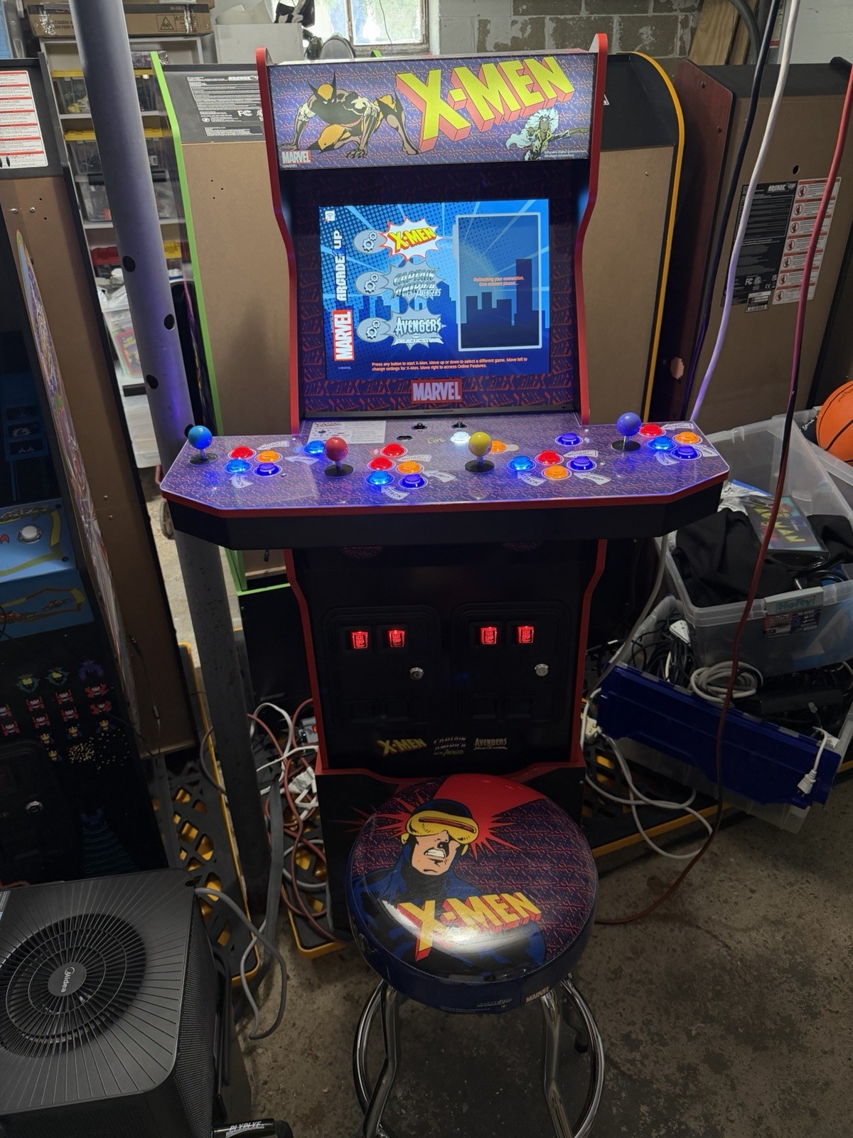 Arcade1Up X-Men 4 Player Arcade 19” Buy Stuff Upgrade + Stool LOCAL PICKUP