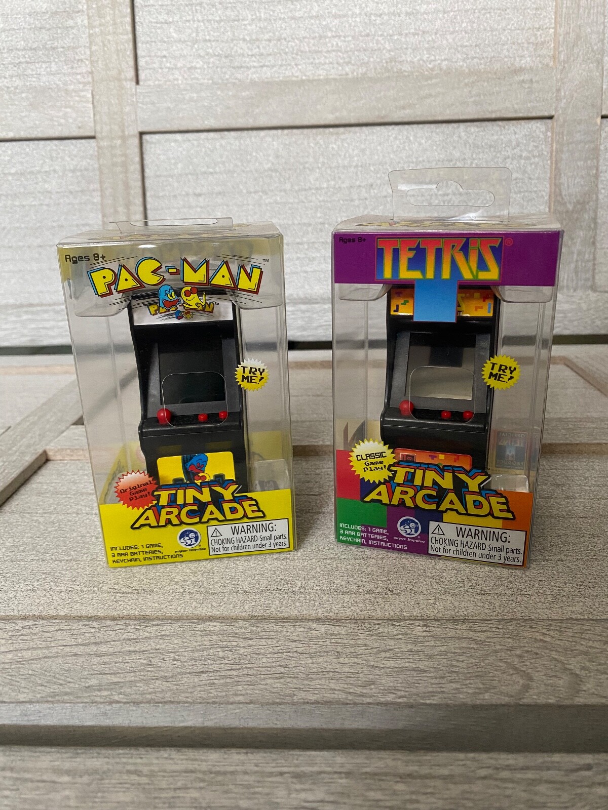 BRAND NEW IN-BOX | Set of 2 BANDAI NAMCO Mini Arcade Games ‘Pacman’ and ‘Tetris’