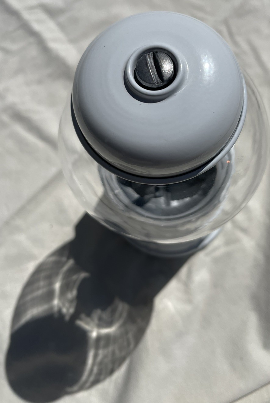 VTG Style Gumball Candy Dispenser Glass Globe Bubble Gum Metal Base Countertop
