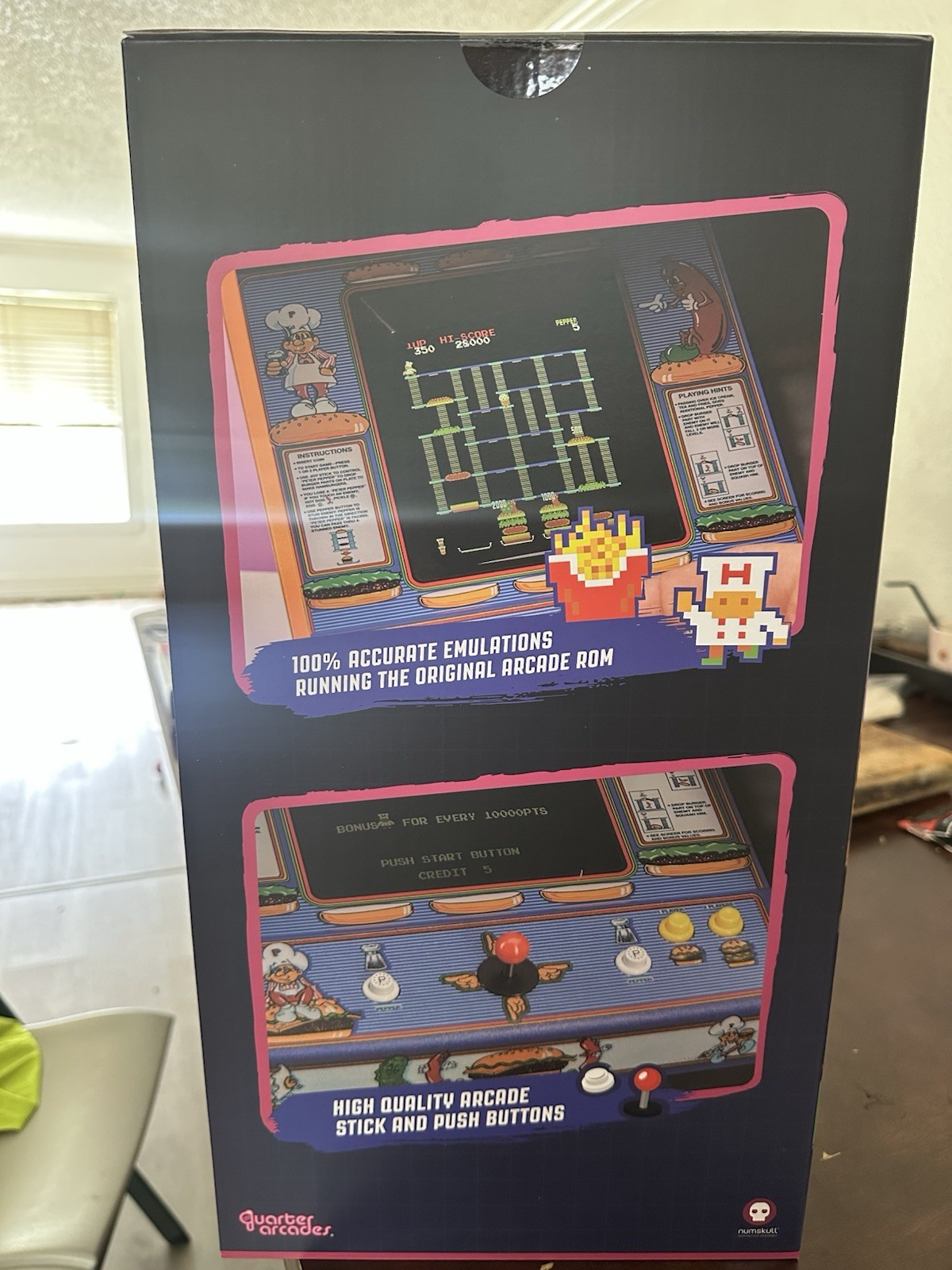 Numskull Quarter Arcade Burger Time Collectors Edition Mini Arcade Retro NEW 1/4
