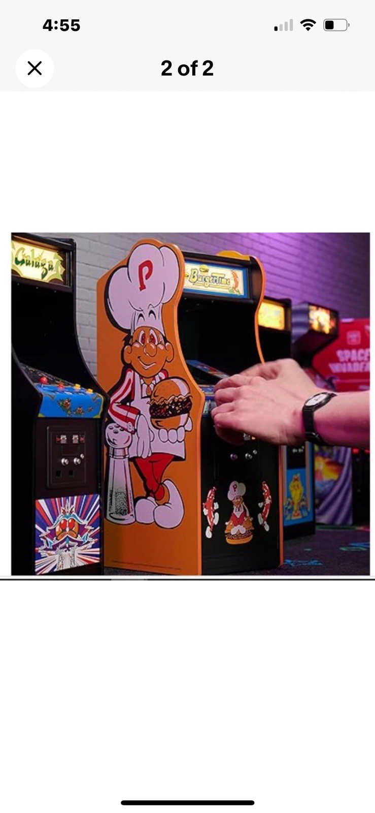 NEW Burger Time Quarter Size Arcade Cabinet 1/4 Scale Data East Official