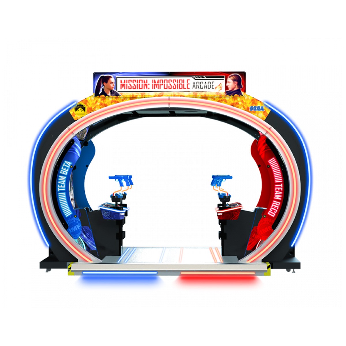 SEGA Mission Impossible Deluxe Arcade Gun Shooting Video Game – 4 Players