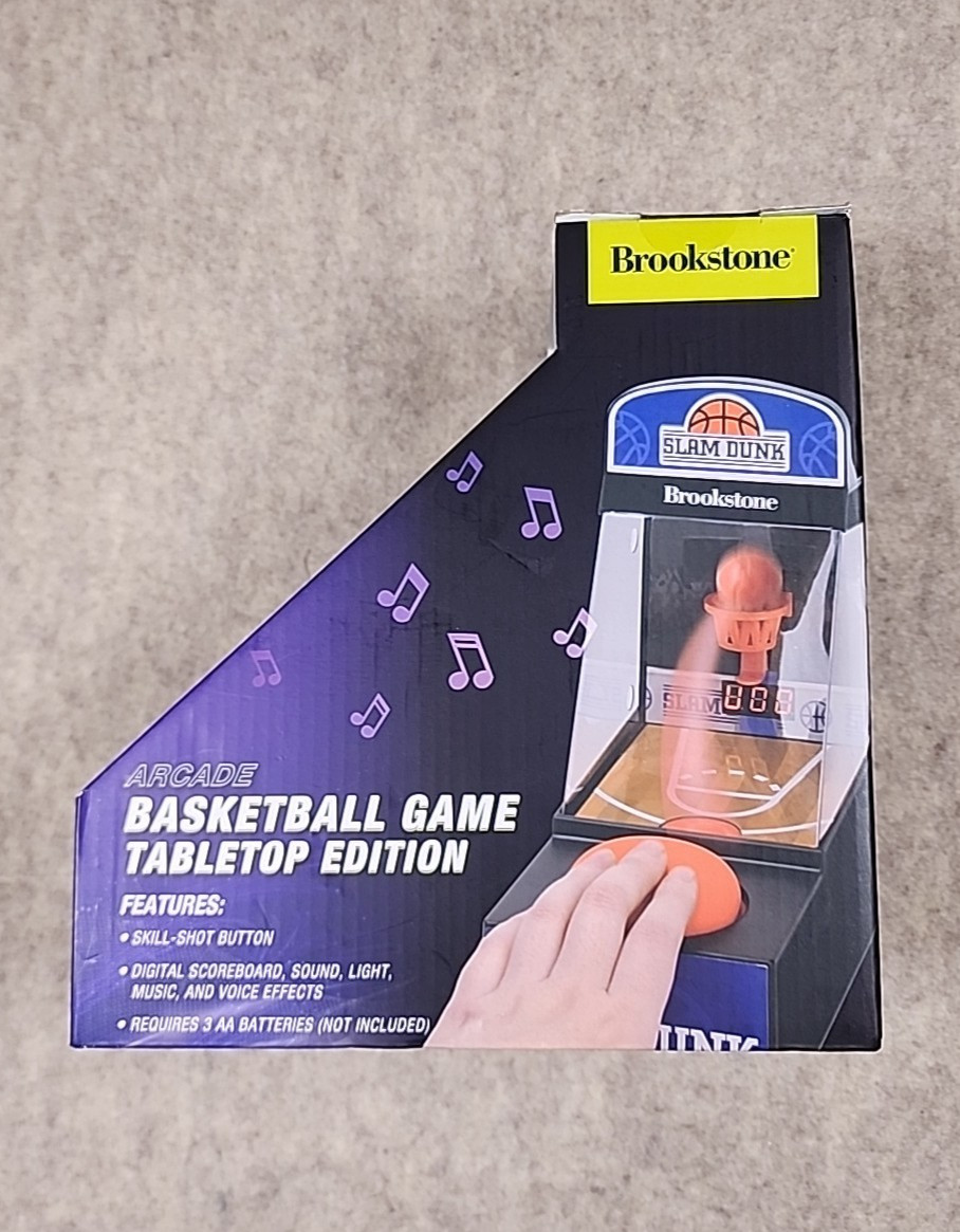 Brookstone Slam Dunk Basketball Game Tabletop Edition Digital Scoreboard New