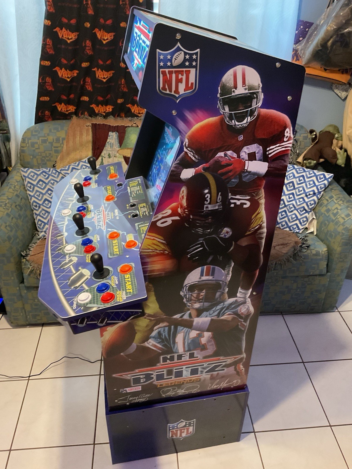 Arcade 1Up NFL Blitz 4-Player Arcade With Riser Working Great 🏈🔥