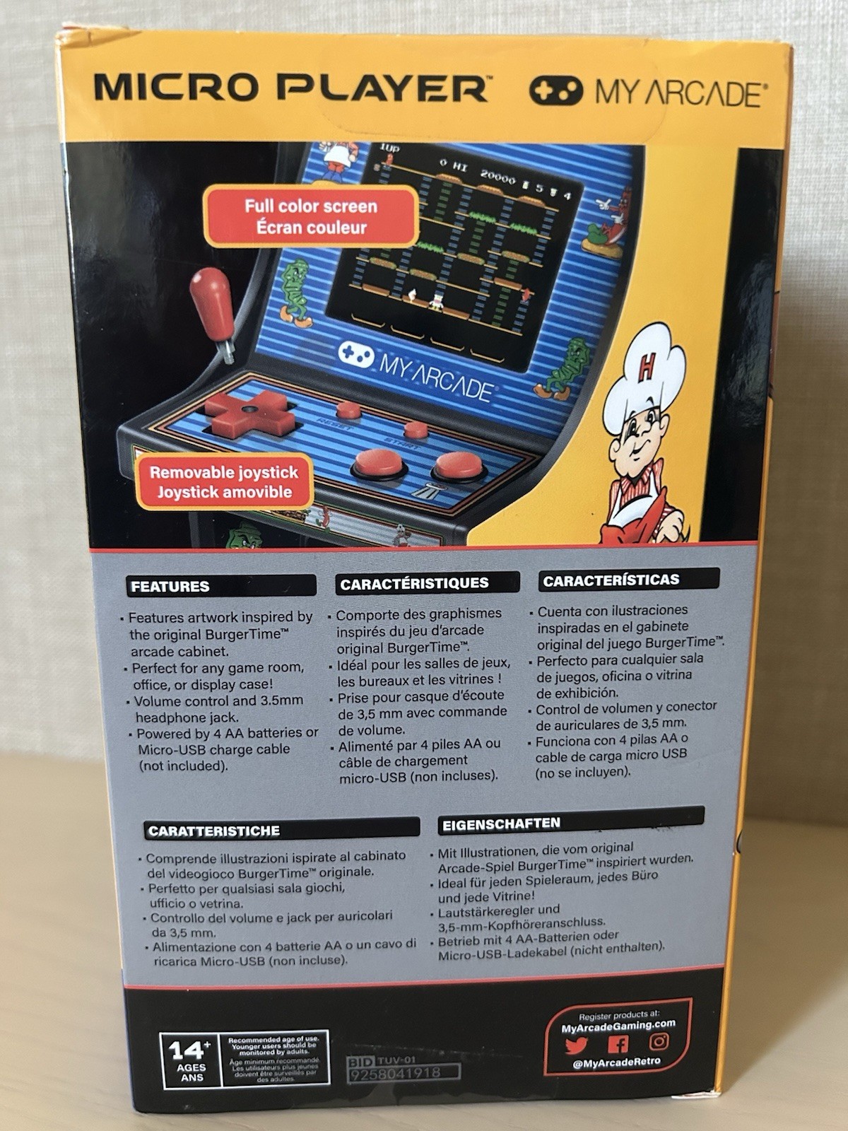 My Arcade Burgertime Micro Player Mini Arcade Machine – Brand New