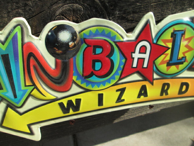 PINBALL WIZARD GAME METAL SIGN Quality VINTAGE LOOK VIDEO PINBALL AMUSEMENT 16*6