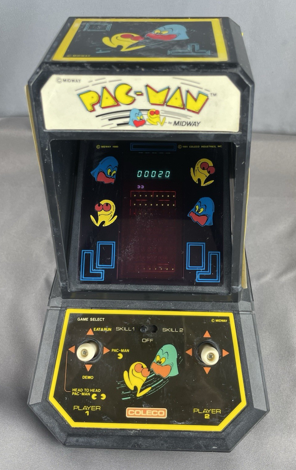 Coleco Midway PAC-MAN TABLETOP Arcade Game Model 2390 Works Made In Japan 1981