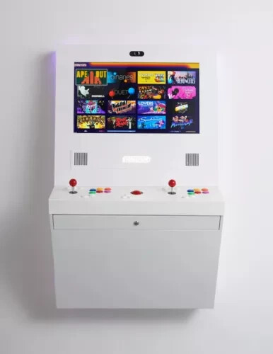NEW Polycade Lux Model On-Wall Home Arcade 1970s-2000s White Game Machine