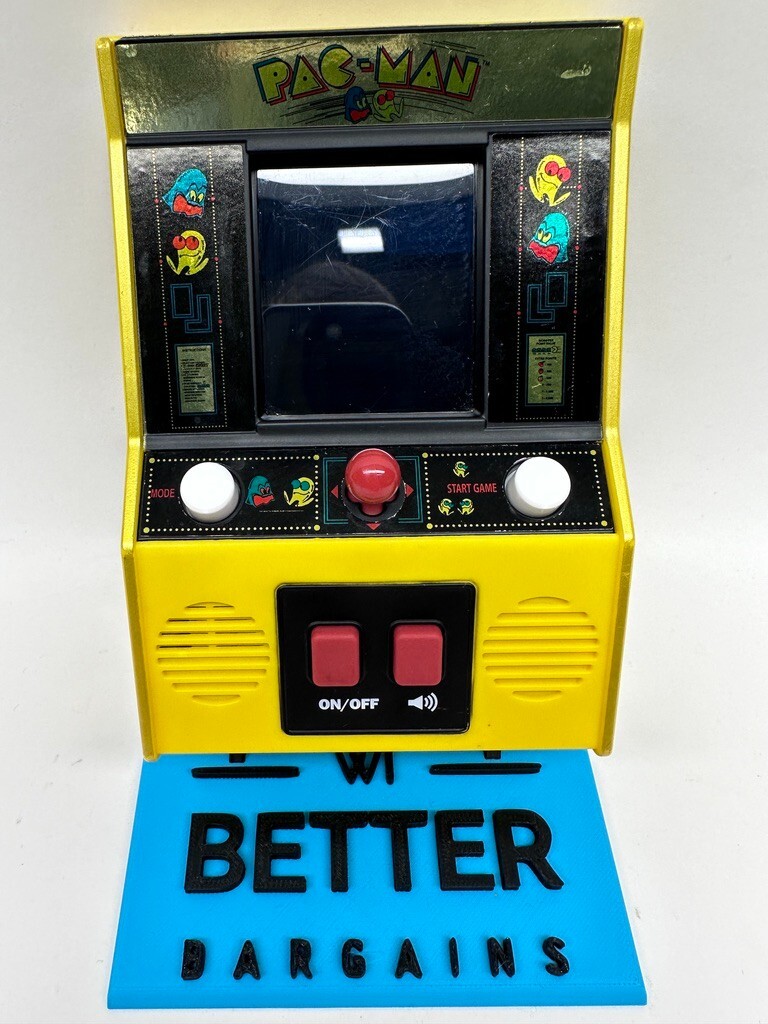 2019 Pac-Man Mini Arcade Classic Video Game Bandai Namco #09530 Gold Foil Decals