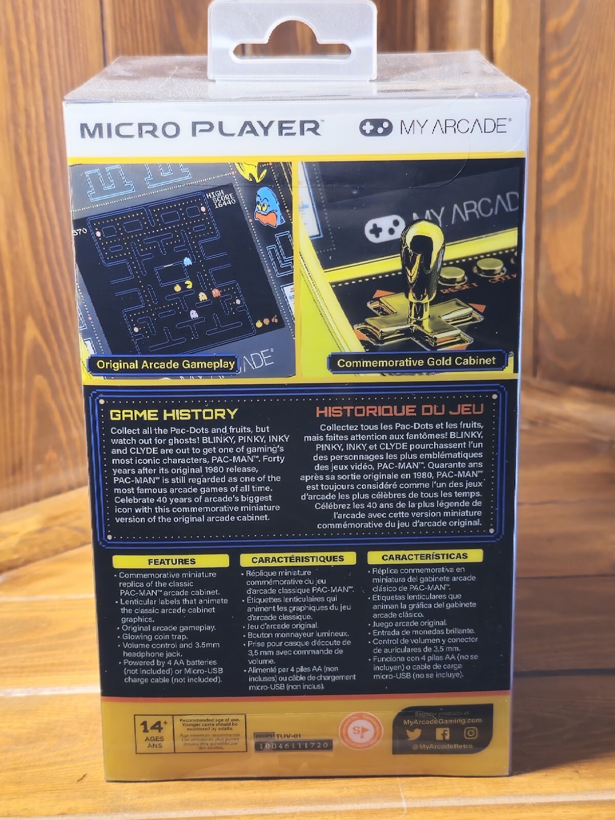 My Arcade PAC MAN 40th Anniversary 6.75 Inch Gold Micro Player Mini Video Game