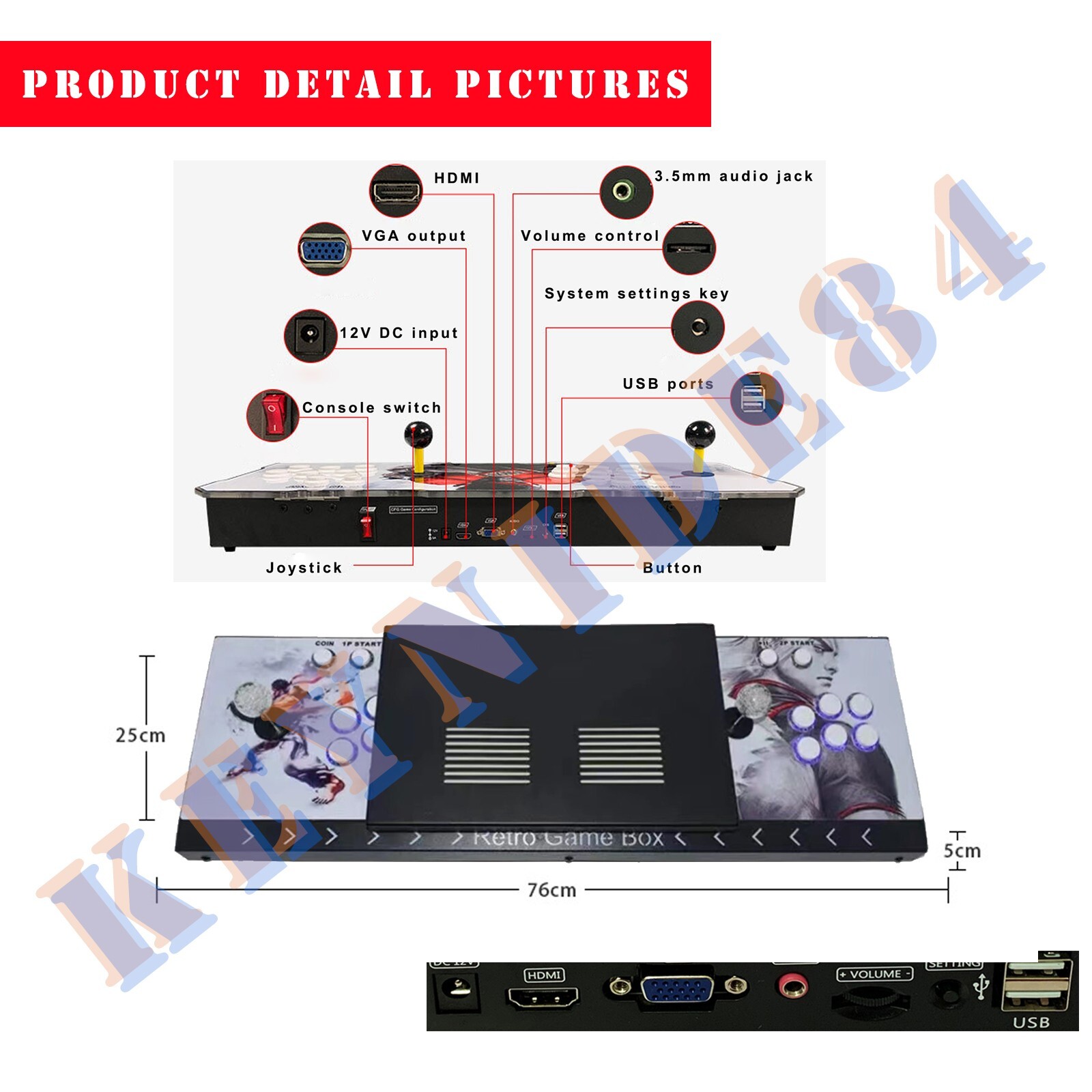 3D WiFi 23000 Games Pandora’s Box with 14 inches LCD Retro Game Arcade Console