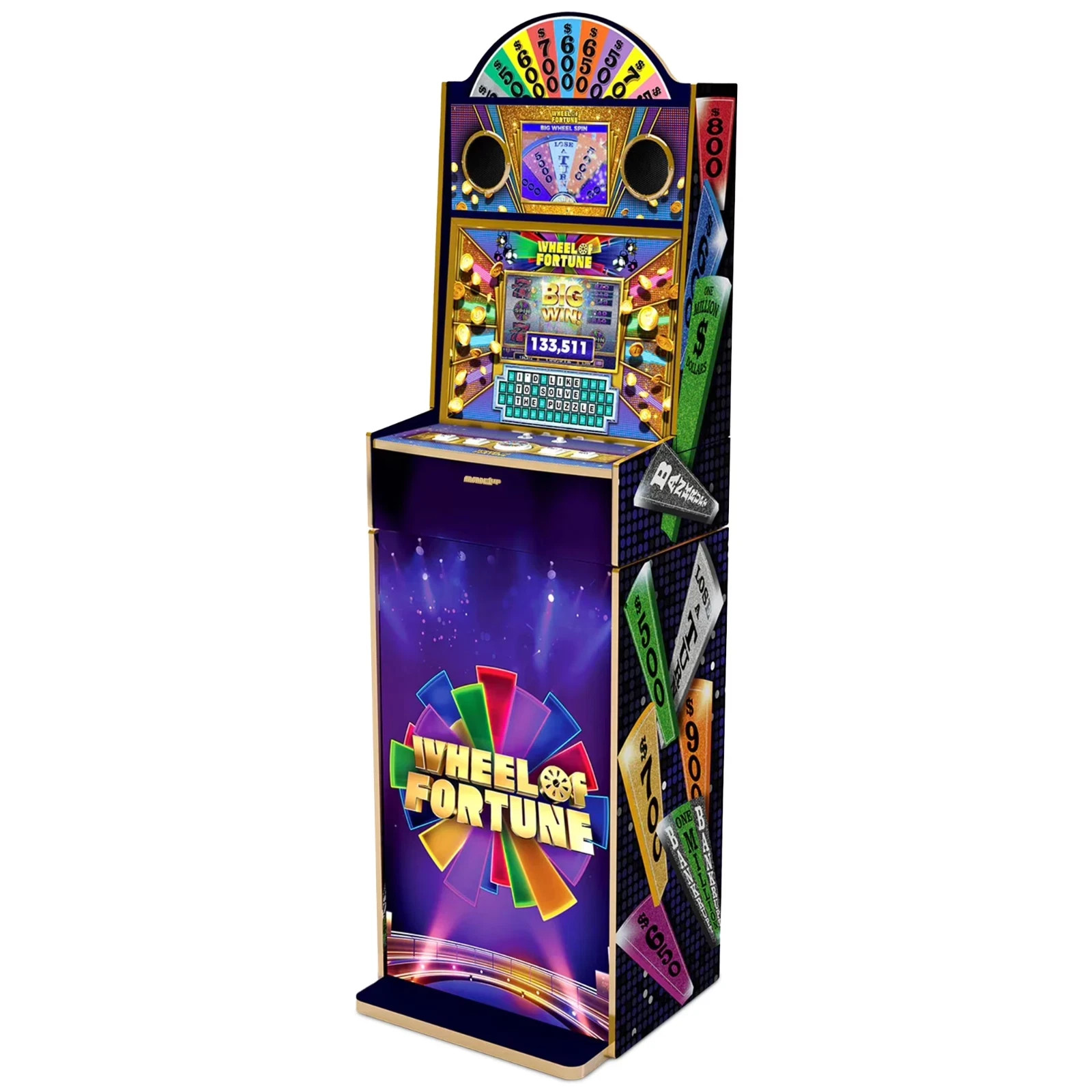 5-Foot Tall Wheel of Fortune Tall Stand up Cabinet Video Arcade Games