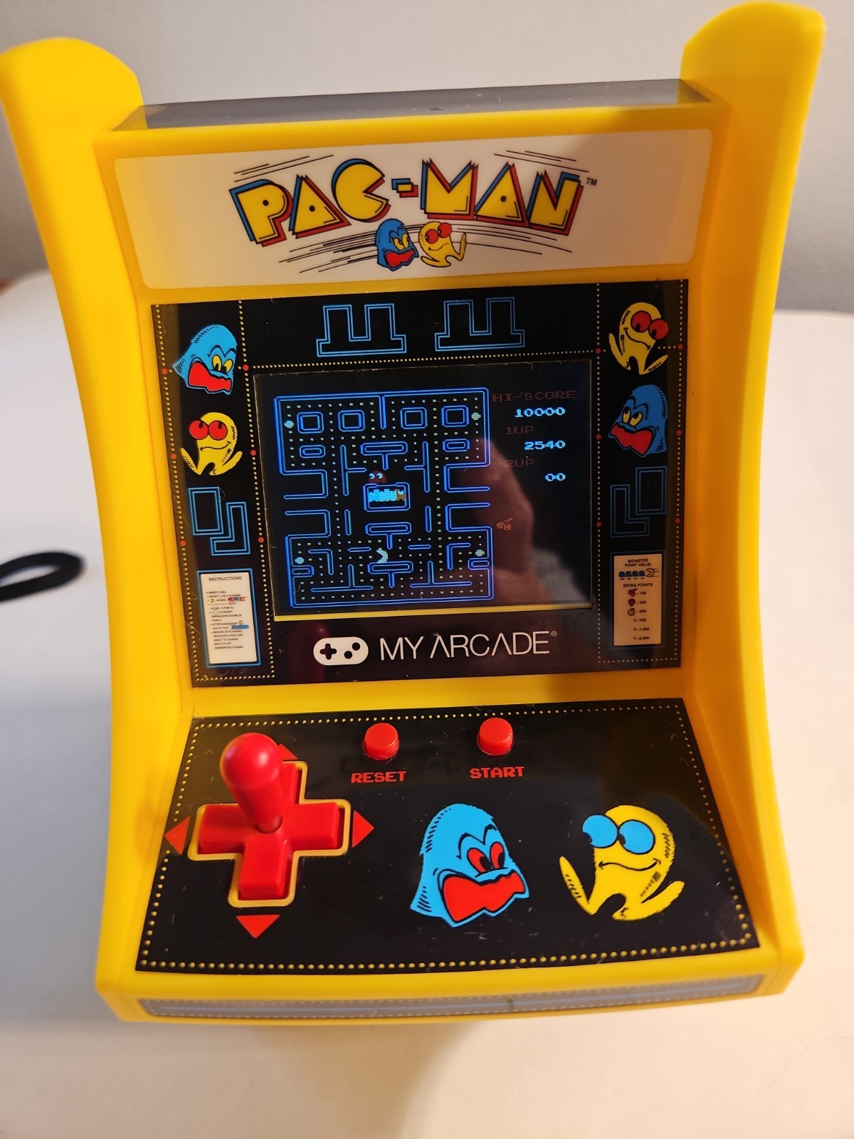 Pac-Man Mini Arcade Vintage Bandai Namco 1980 Tested & Working Good Condition
