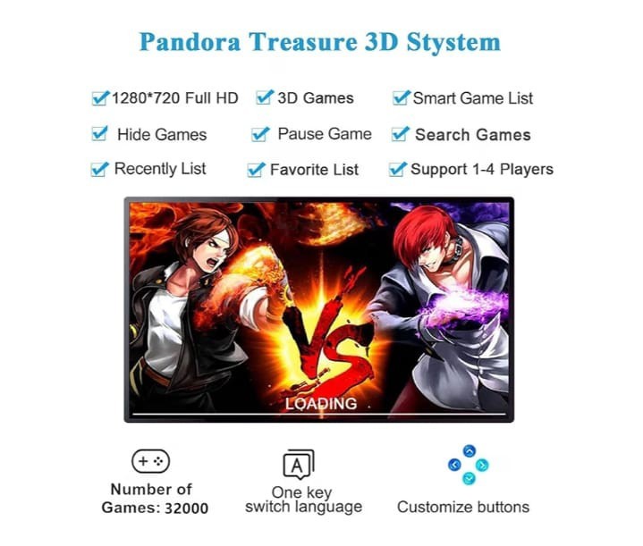 32000 in 1 Pandora Box 60S Arcade Game Console 1-4 Players WE SHIP OVERSEAS