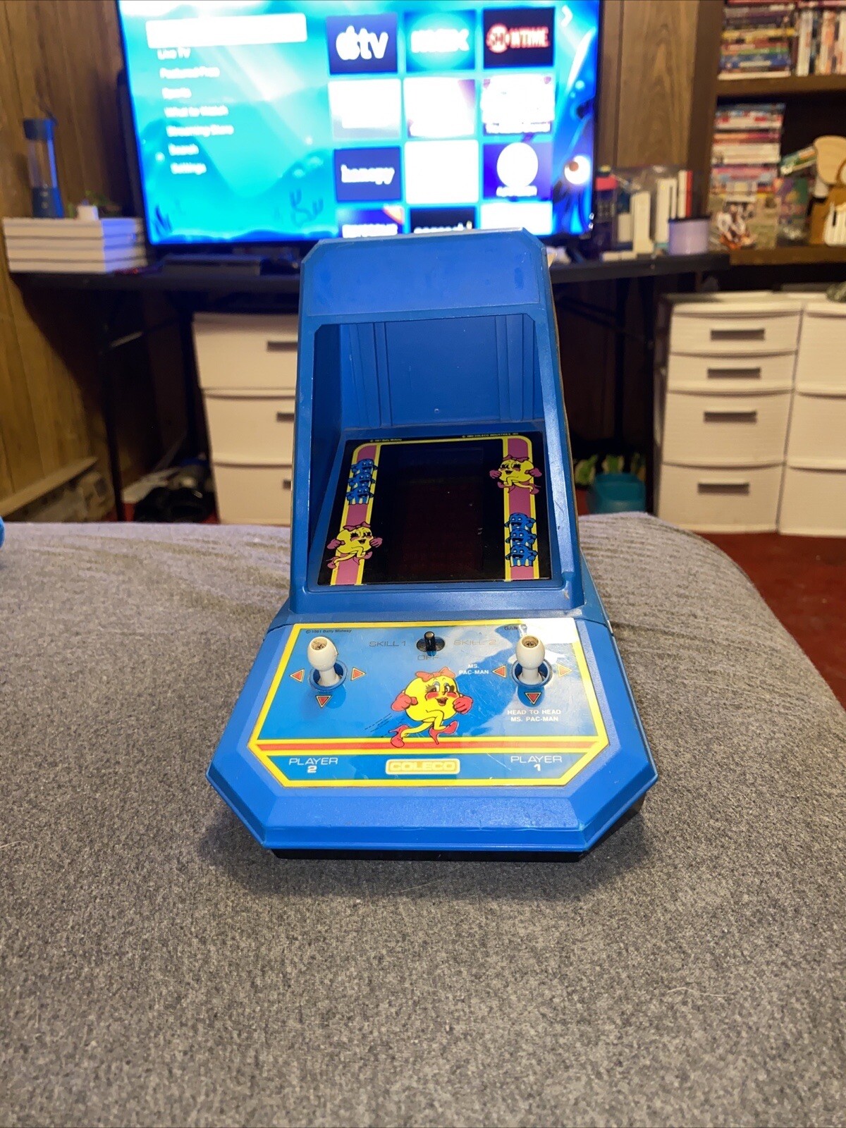 Vintage 1981 Ms. PAC-MAN Mini Tabletop Arcade Video Game Coleco