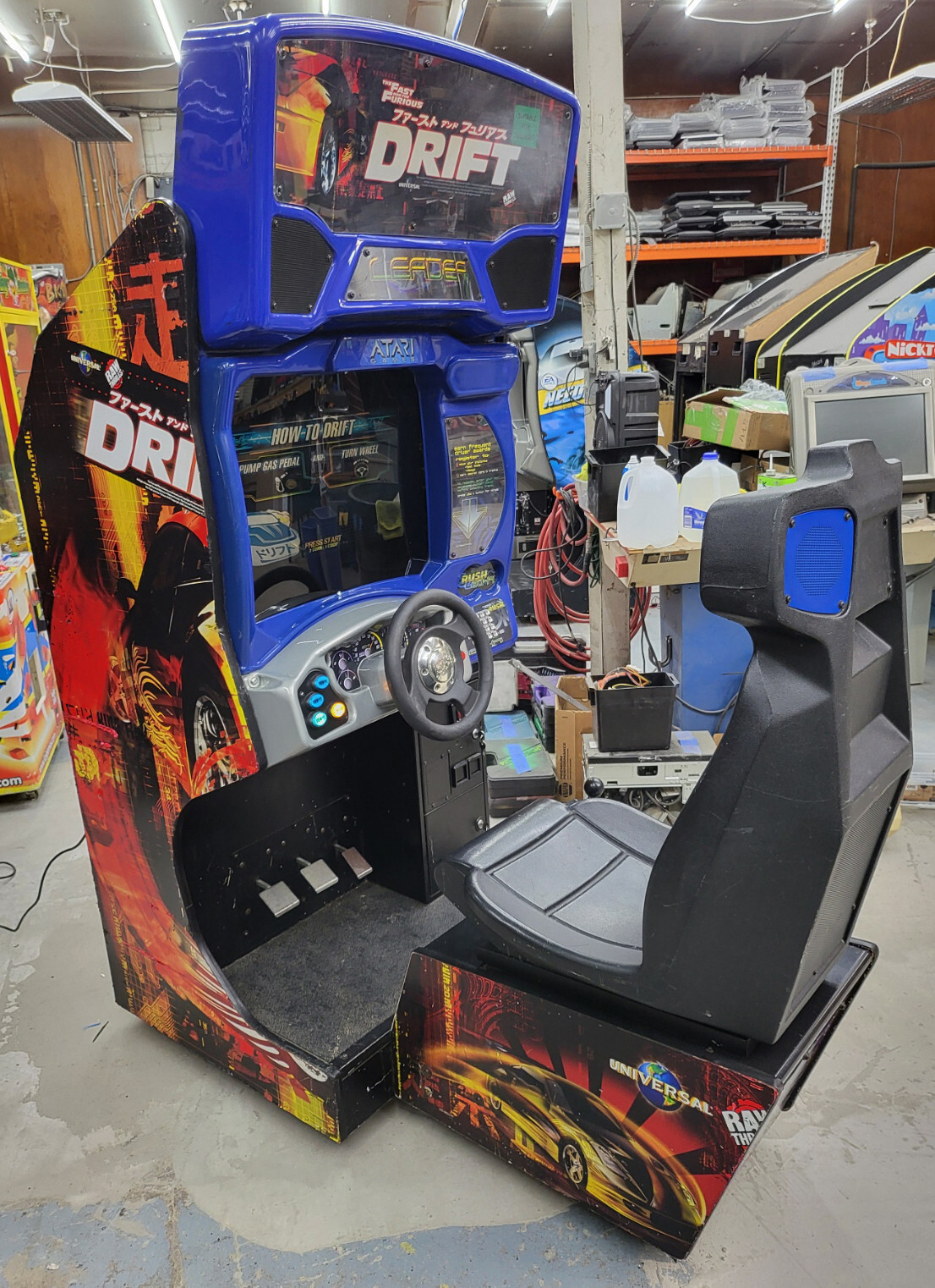 Fast and Furious DRIFT Sit Down Arcade Driving Video Game Machine – 22″ LCD