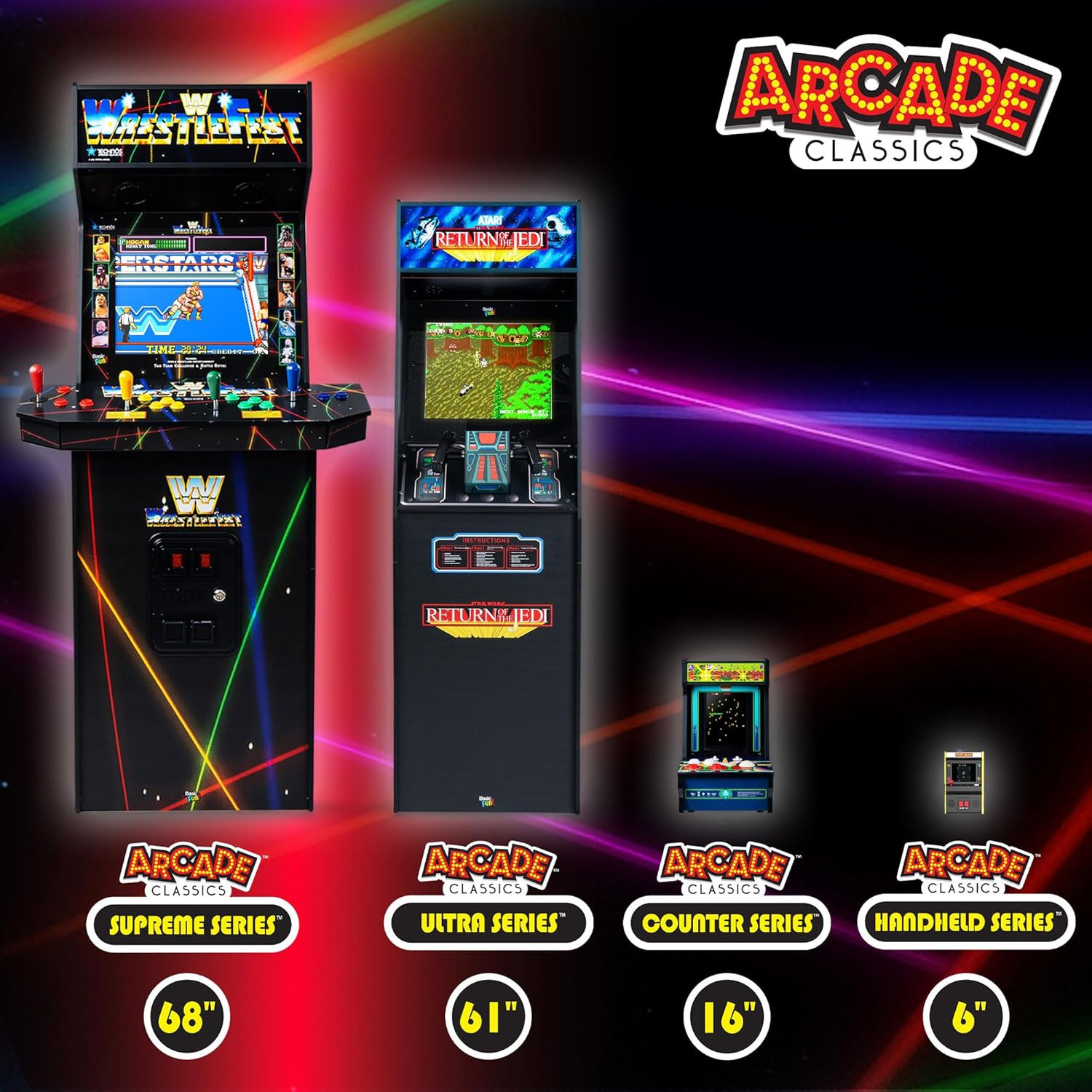 – Atari Tempest Counter Series Game Machine, 5 Games, 8″ Liquid Crystal Screen –