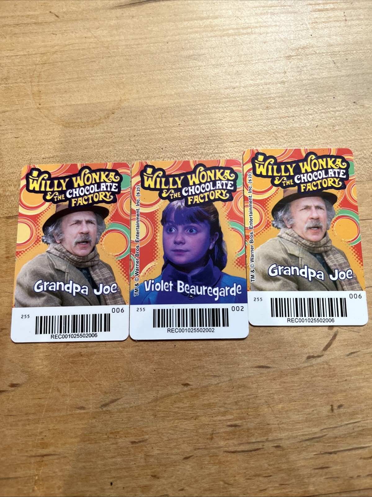 arcade redemption cards Willy Wonka & The Chocolate Factory coin pusher game