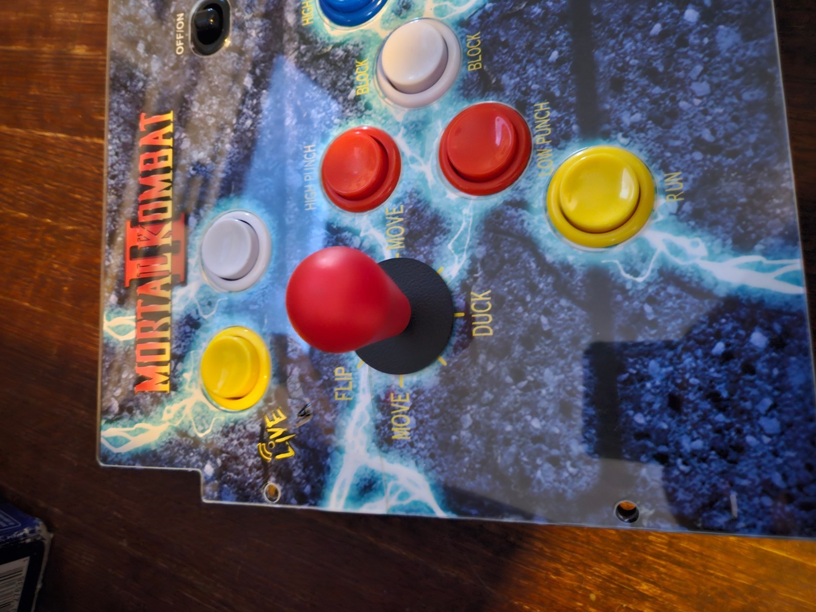 ARCADE1UP MORTAL KOMBAT II 2 DELUXE ARCADE GAME CONTROL DECK W/ PLASTIC OVERLAY