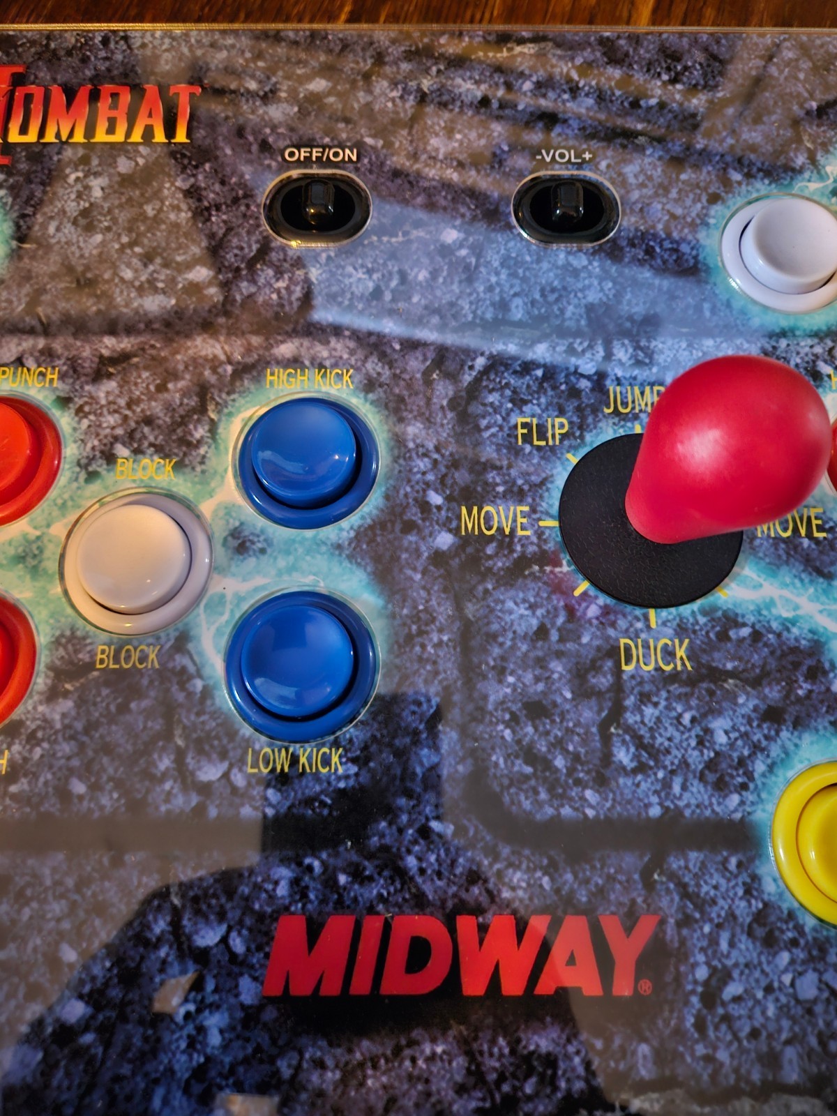 ARCADE1UP MORTAL KOMBAT II 2 DELUXE ARCADE GAME CONTROL DECK W/ PLASTIC OVERLAY