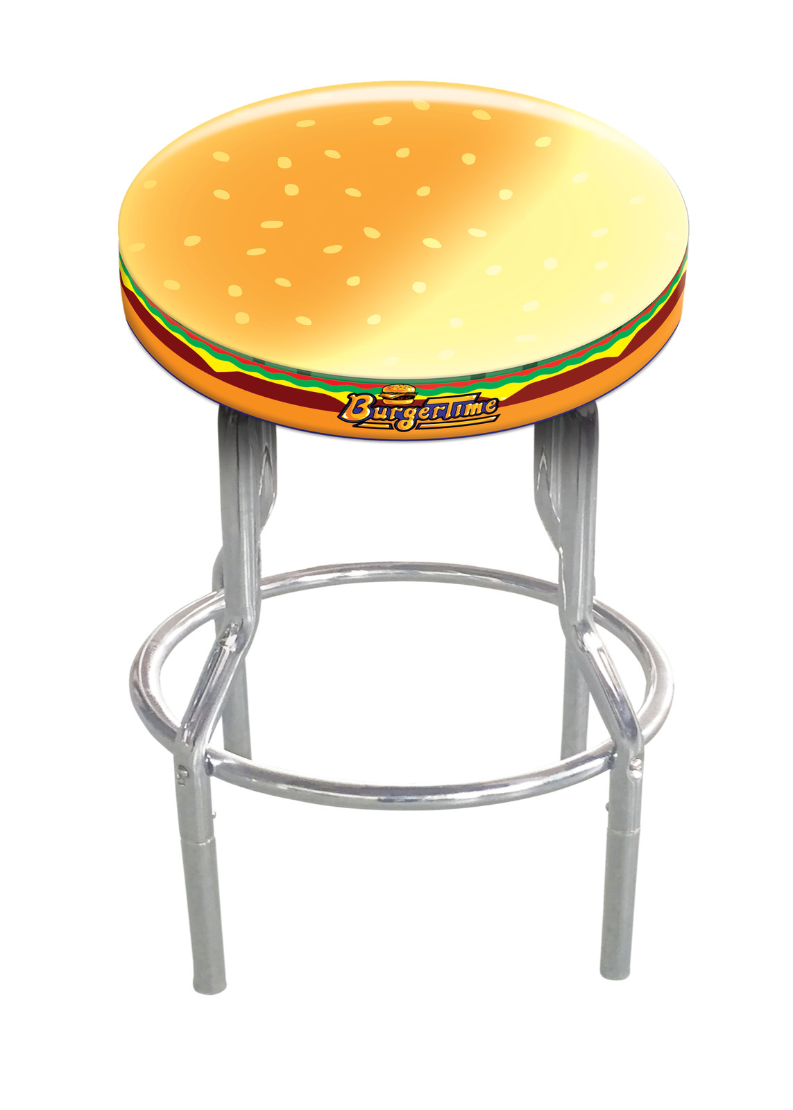Burger Time 21.5″ to 29.5″ Adjustable Arcade Stool, Arcade1Up