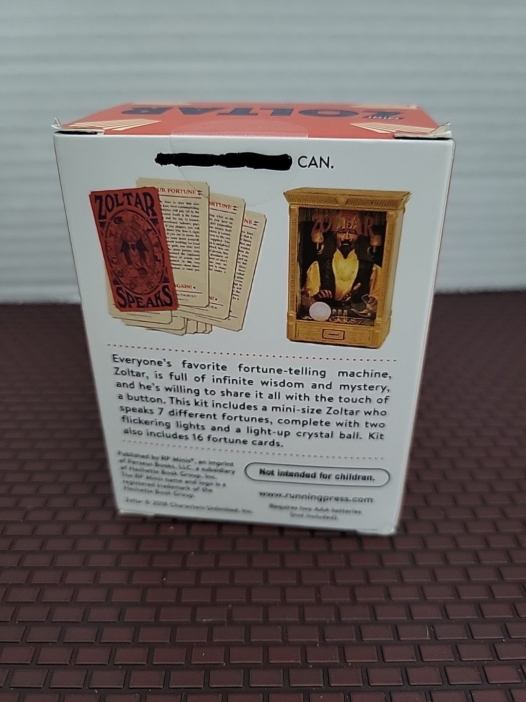 Mini Zoltar Fortune Teller Speaks Lights Crystal Ball Running Press New in Box