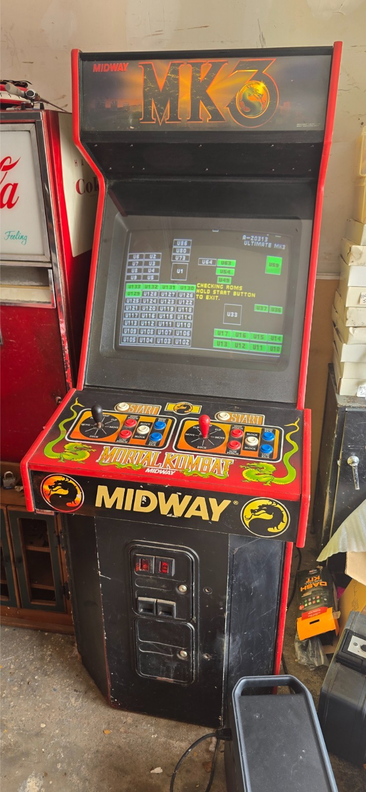 Midway Mortal Kombat 3 Original Full Size Arcade Cabinet Local Pickup Only