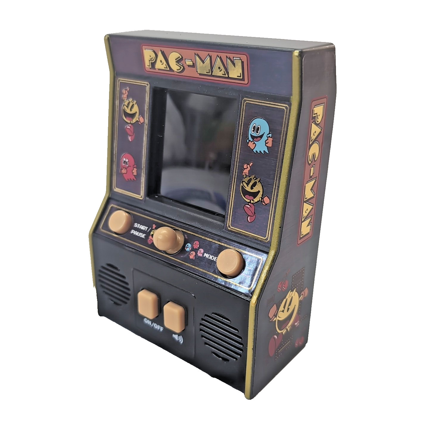 Pac-Man Color LCD Retro Mini Arcade Game Basic Fun Gold Variant Namco Tested