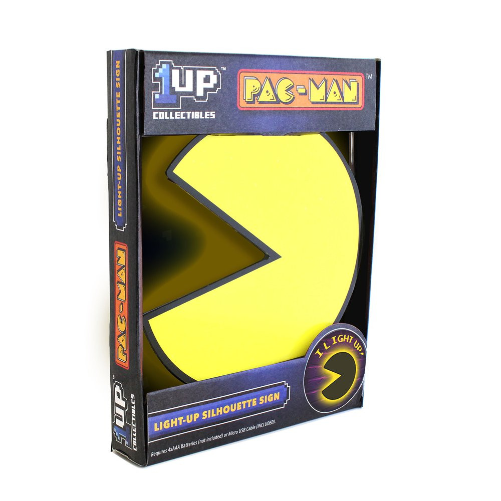 Pac-Man Silhouette Collectable Light USB/Battery Powered Arcade1UP Wall Art