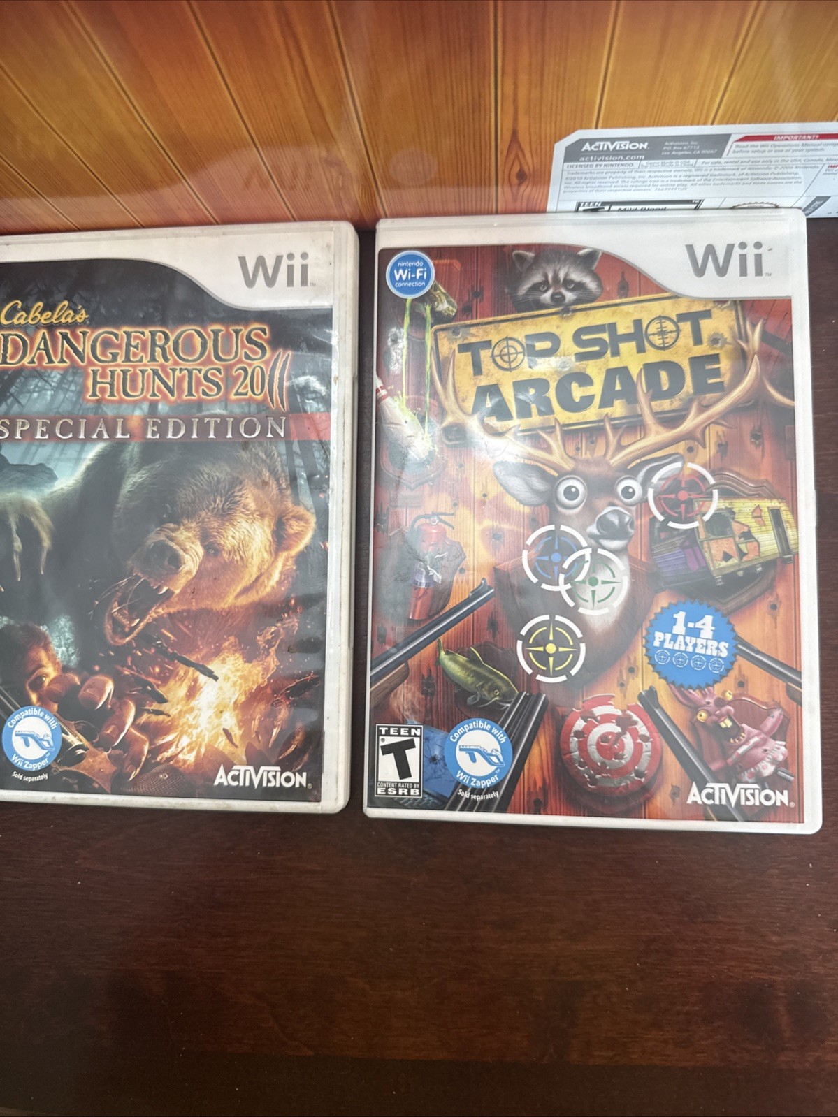 Top Shot Arcade Limited Edition 2 Pack Plus 2 Games For Wii Cabelas’s