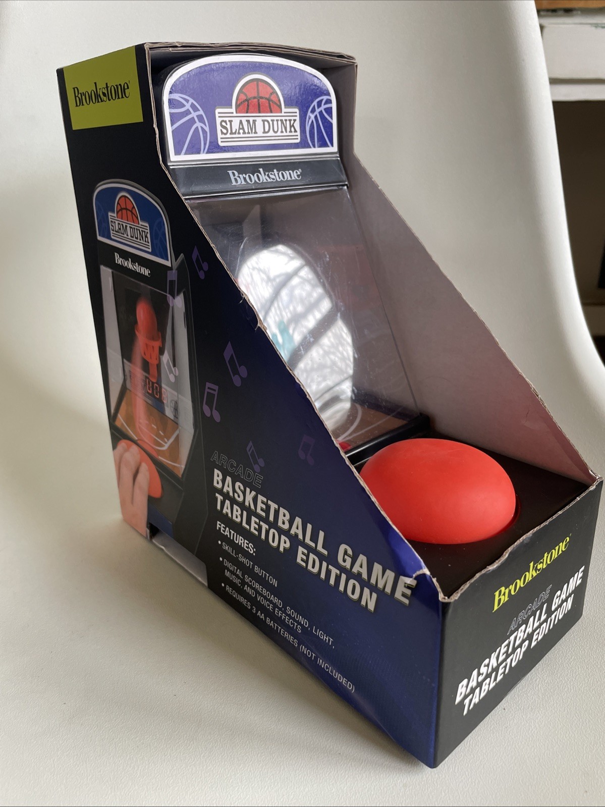 Brookstone Slam Dunk Basketball Game Tabletop Edition Digital Scoreboard New
