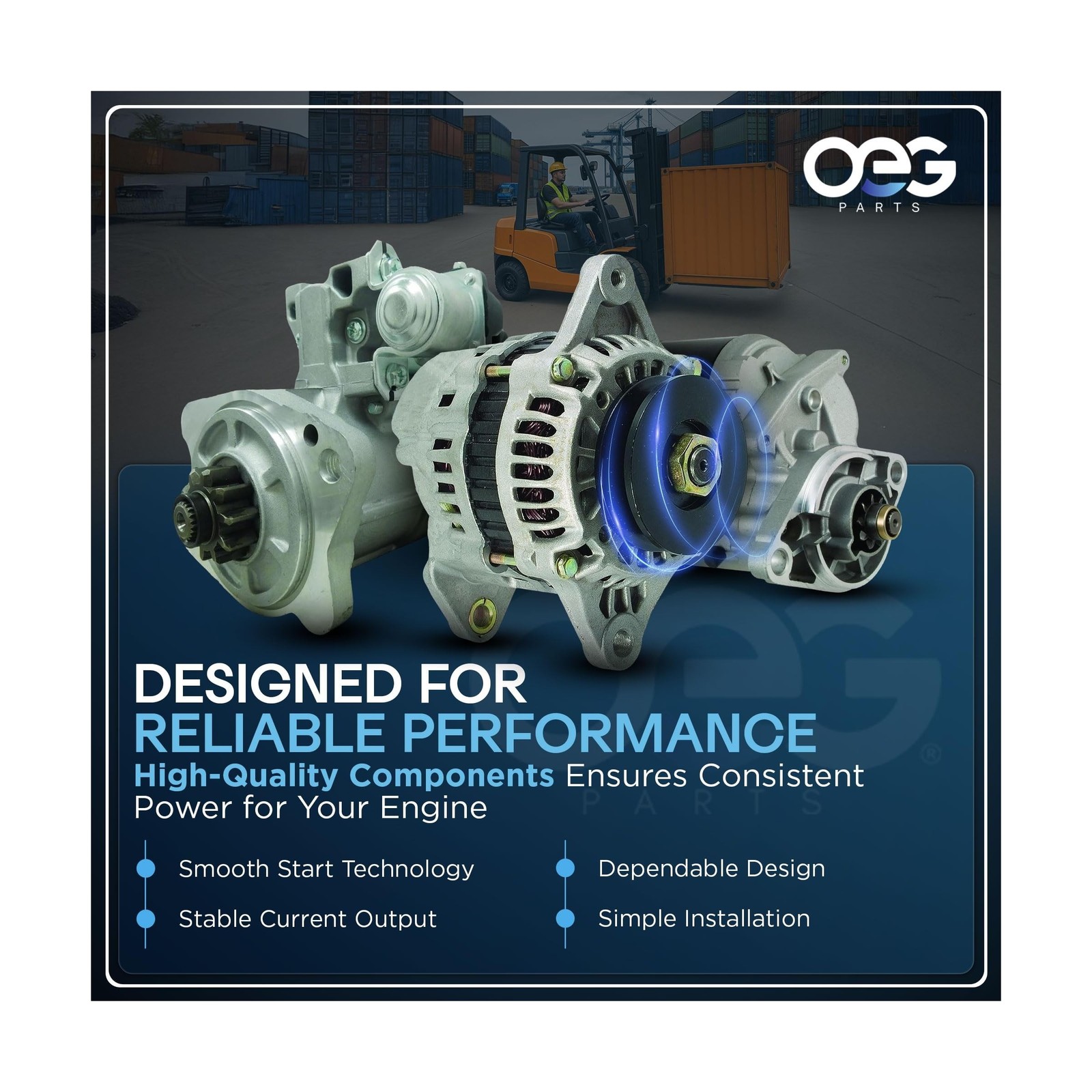 OEG Parts New Starter Compatible with Nissan PLU40 PLU50 K15 K21 K25 M000T653…