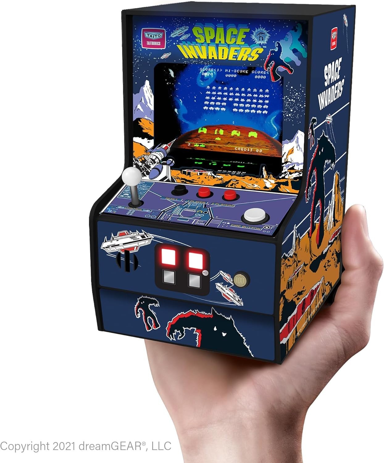 Playable Space Invaders Micro Player | 6.75″ Screen | Retro Gaming | Collectible