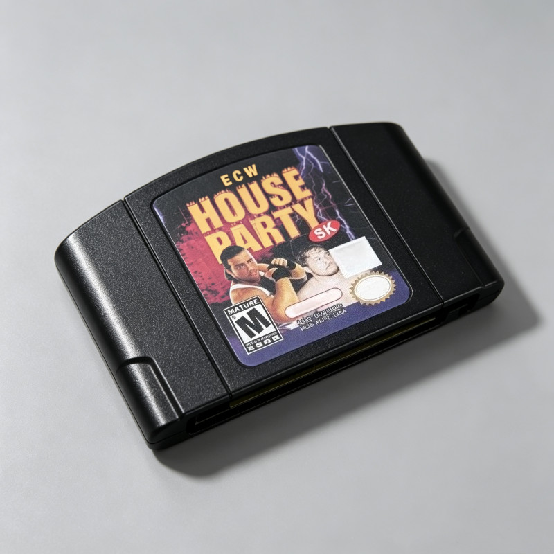 ECW House Party Mixtape SK Games Cartridge For Nintendo 64 Console US Version
