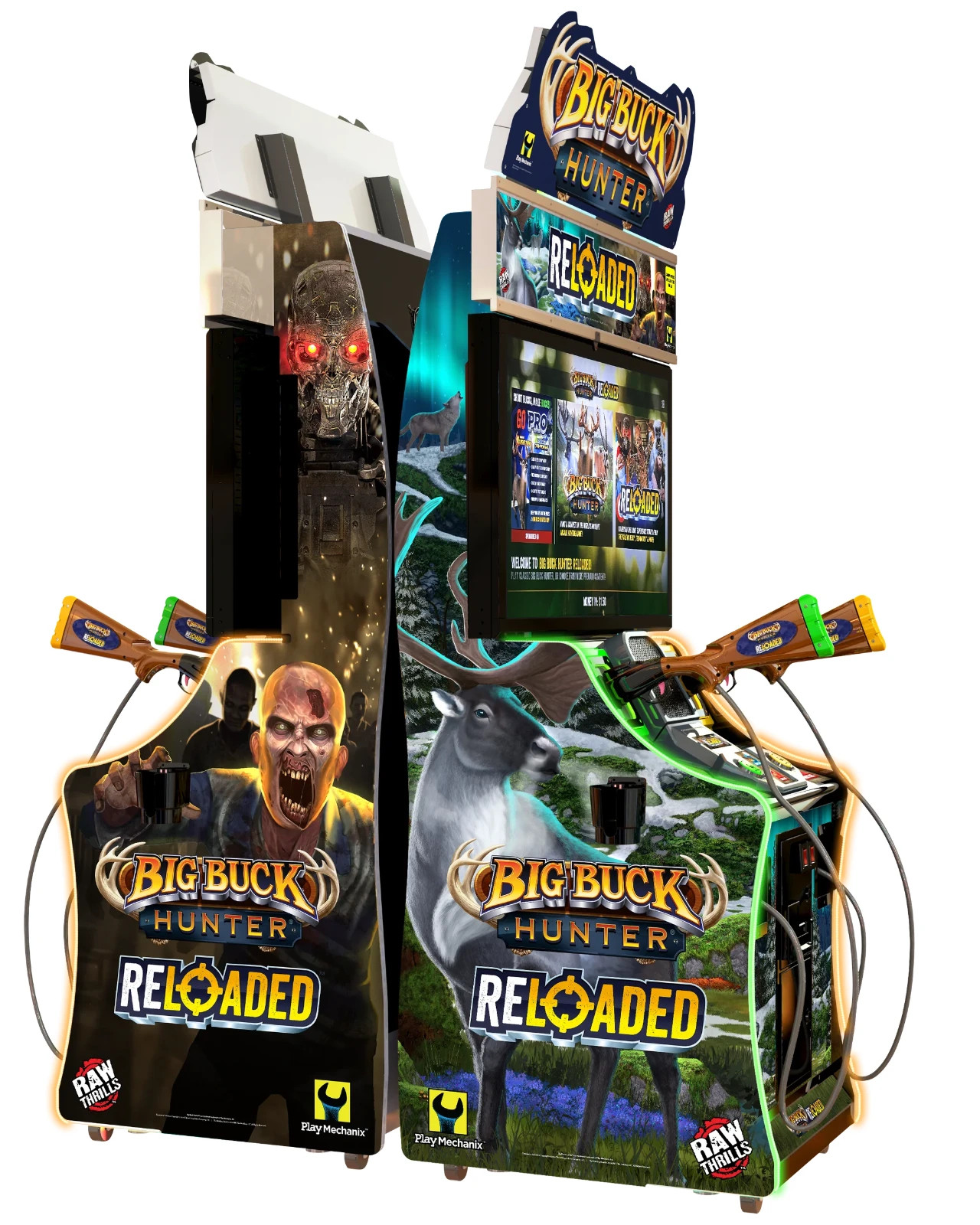 Big Buck Hunter Reloaded Mini Arcade Machine – 2-4 Players| 43″ HD | Raw Thrills