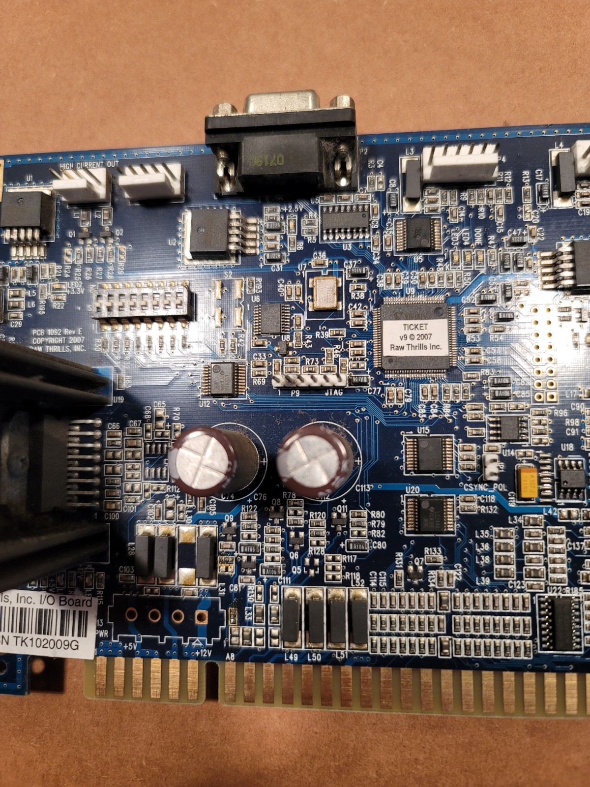 Deal or No Deal Arcade Machine Board Raw Thrills ICE I/O Board Good Used